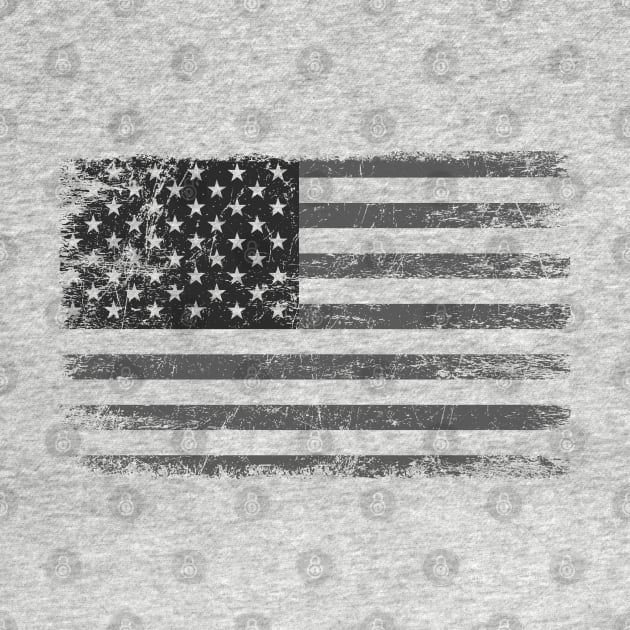 US Flag Vintage Distressed Look American Flag by CultTees